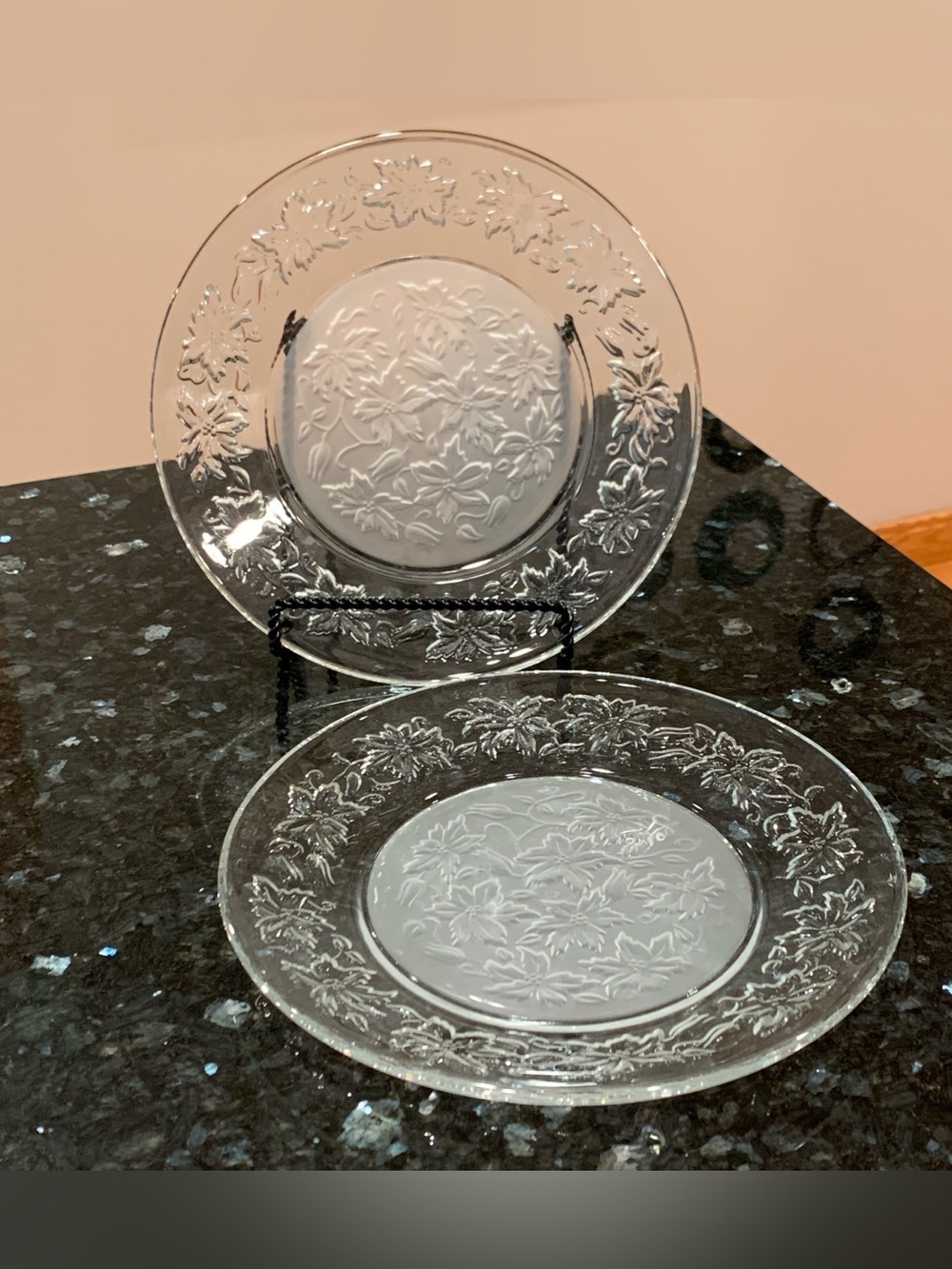 Vintage Princess House Fantasia #511 Crystal 10” Dinner Plates Set of 2